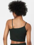 ONLY Green Solid Crop Top