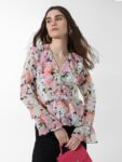 ONLY ONLPROMISE LS Floral Printed Bell Sleeve Top