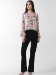 ONLY ONLPROMISE LS Floral Printed Bell Sleeve Top