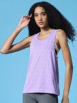 ONLY PLAY Women Purple Printed Tank Top