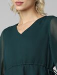 ONLY Puff Sleeves V-Neck Peplum Top