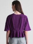 ONLY Self Design Gathers Batwing Sleeve Wrap Top