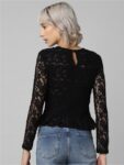 ONLY Self Design Lace Inserts Top