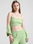 ONLY Self Design Schiffli Bralette Crop Top