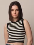 ONLY Striped Crop Top