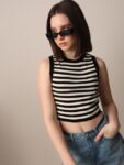 ONLY Striped Crop Top