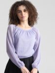 ONLY Striped Round neck Long Sleeves Top