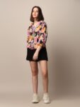 ONLY Women Floral Printed V-Neck Top