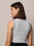 ONLY Women Horizontal Striped Round Neck Top