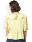 ONLY Yellow Bishop Sleeves Cape Top