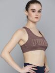 Puma Women Mauve Printed dryCELL Mid Impact Training Sustainable Sports Bra 52030476