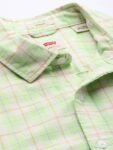 LEVI’S Men Checkered Casual Green Shirt