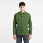 LEVI'S Men Solid Casual Green Shirt