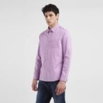 LEVI’S Men Solid Casual Purple Shirt