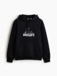 H&M Men Graphic Printed Long Sleeves Regular Fit Hoodie Pullover Sweatshirts