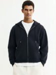 H&M Men Loose Fit Zip-Through Hooded sweatshirt