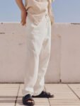 H&M Men Regular Fit Linen-Blend Trousers