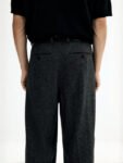 H&M Men Textured Loose Fit Low-Rise Trousers